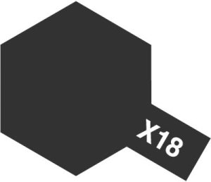 画像1: タミヤ アクリルミニ　X-18セミグロスブラック