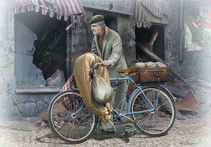 画像1: マスターボックス　1/35　MB35176　欧州民間男性１体+自転車WW-II-エッチングパーツ