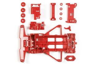 画像1: ＊プレミア価格 タミヤ 95243 FM強化シャーシ（レッド）