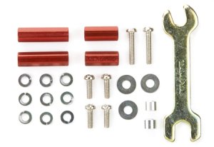 画像1: タミヤ 95321 アルミ六角マウントセット （レッド 10mm・15mm）