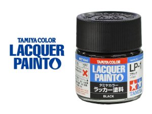 画像1: タミヤカラー ラッカー塗料 LP-1 ブラック 