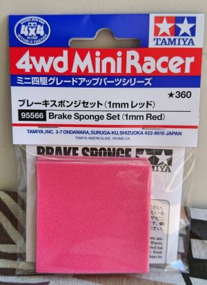 画像1: ＊プレミア価格 タミヤ 95566 ブレーキスポンジセット (1mm レッド) 