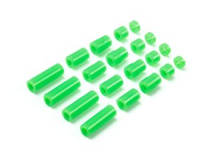 画像1: タミヤ 95443 軽量プラスペーサーセット（12/6.7/6/3/1.5mm）（蛍光グリーン）