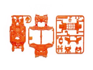 画像1: タミヤ 95682 MSカラーシャーシセット (蛍光オレンジ)ミニ四駆ステーション