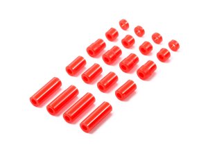 画像1: タミヤ 95400 軽量プラスペーサーセット （12/6.7/6/3/1.5mm） （レッド）