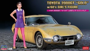 画像1: ハセガワ SP533 1/24 トヨタ 2000GT “ゴールド” w/60’s ガールズフィギュア