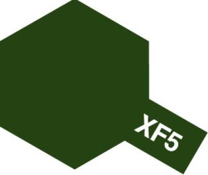画像1: タミヤ アクリルミニ　XF-5　フラットグリーン