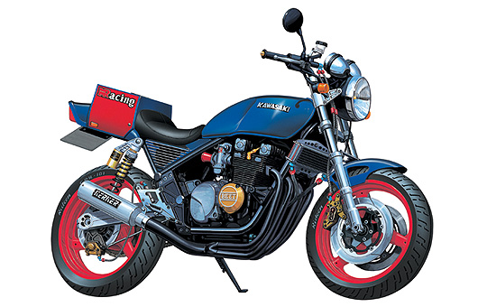 アオシマ1/12 直四カスタム No.16 ゼファー&カーカー - プラモデル 取り扱い店舗 アオシマ ZEPHYR400カスタム Kawasaki 1/12 模型/プラモデル
