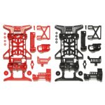 画像: ＊プレミア価格 タミヤ 95242 スーパーX 強化シャーシセット （レッド・ブラック）