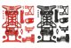 画像: ＊プレミア価格 タミヤ 95242 スーパーX 強化シャーシセット （レッド・ブラック）