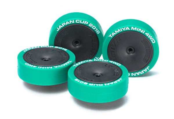 画像1: タミヤ 95094 大径ハードローハイトタイヤ&カーボン強化ホイール J-CUP2016